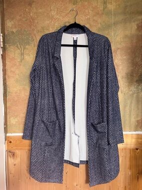 LuLaRoe ~ Navy Printed Blazer Jacket